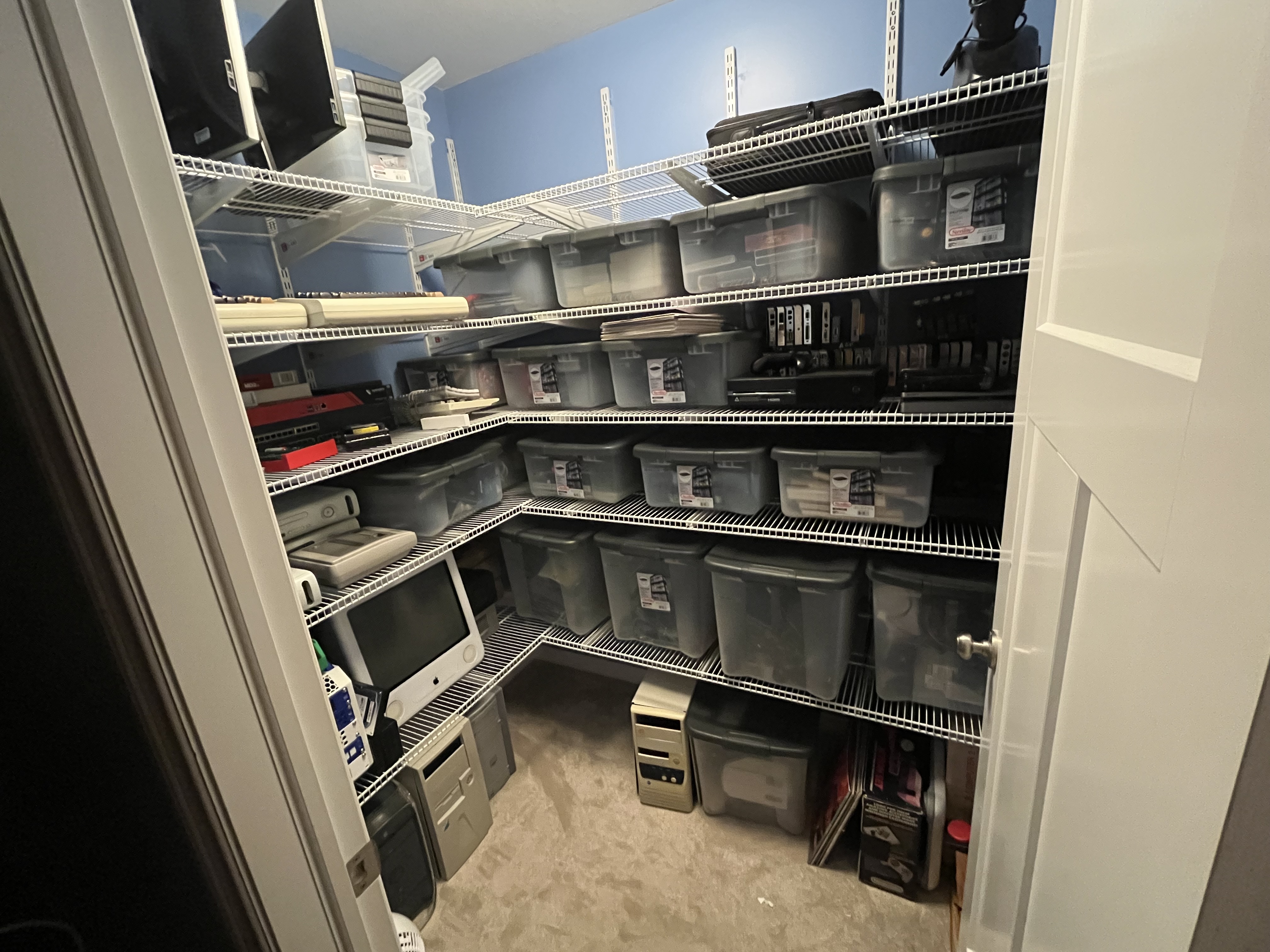 My closet with shelving